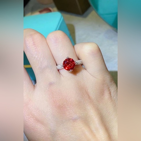 2 Carat Moissanite Ring in Phoenix Fire